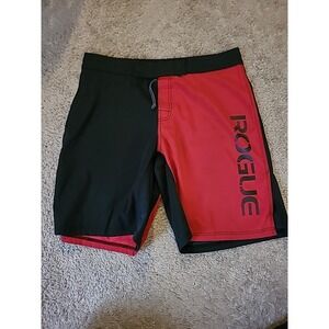 Rogue Fighting Mens Size 36 Color Block Split Seam UFC MMA Shorts Red Black USA